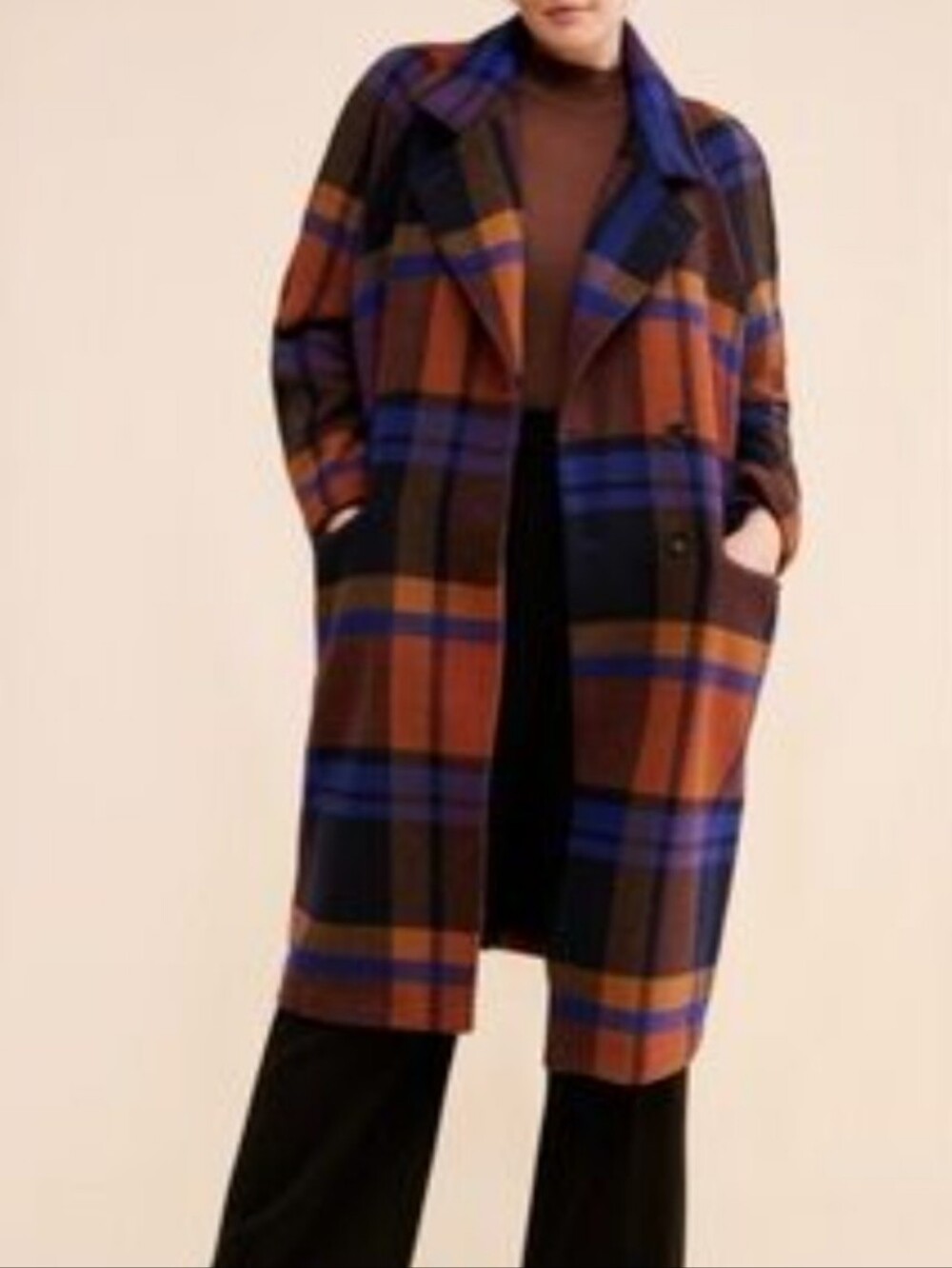 Avec Les Filles Plaid Top Coat Size XL